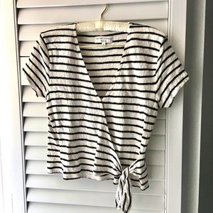 Striped Top with tie waist